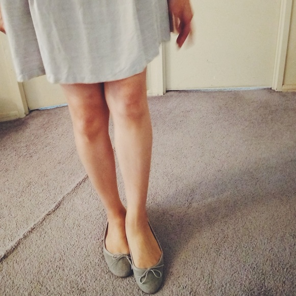 DONATED! GAP Grey Wool Ballet Flats - Picture 1 of 8